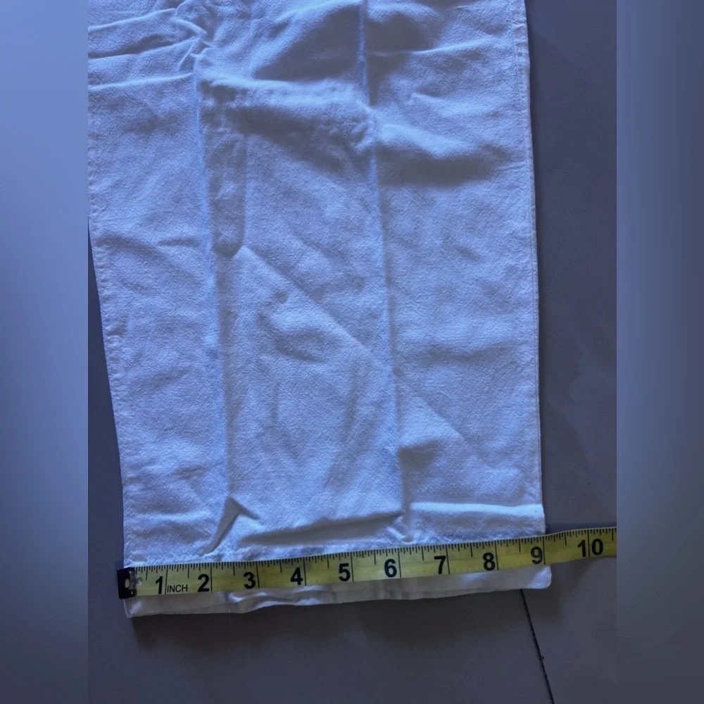 Cargo pants sample Nancy-R women cargo pants white elastic waist tie cotton